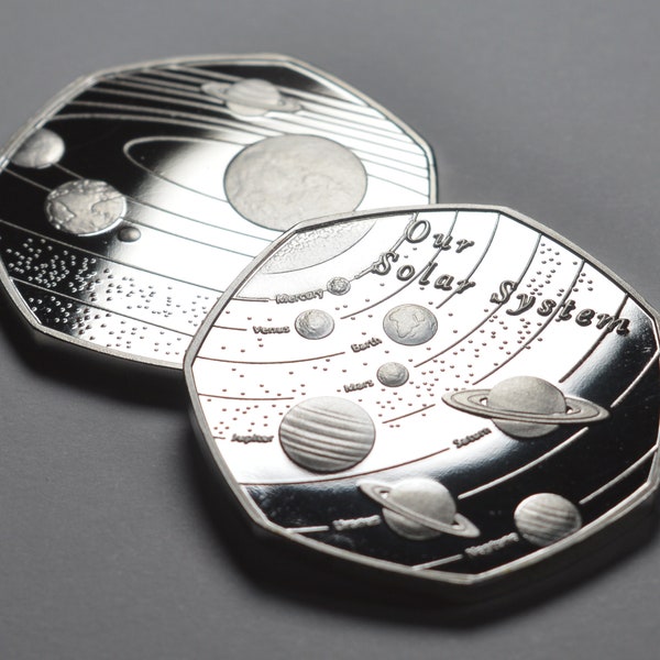 OUR SOLAR SYSTEM .999 Silver Commemorative. Planets/Stars/Sun/Moon Space/Universe Earth/Venus/Mars