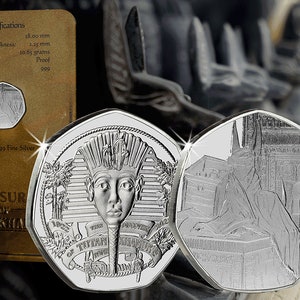 ANUBIS - Tomba di Tutankhamon Argento commemorativo. Egiziano. Edizione limitata di 999 esemplari. Howard Carter Egitto