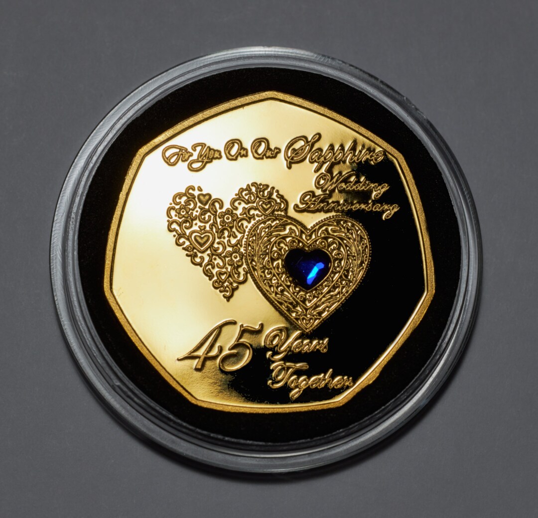 For You on Our 45th SAPPHIRE WEDDING ANNIVERSARY 24ct Gold ...