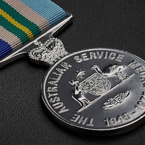 The Australian Service Medal 1945-1975. Award/Decoration. ANZAC. Reproduction