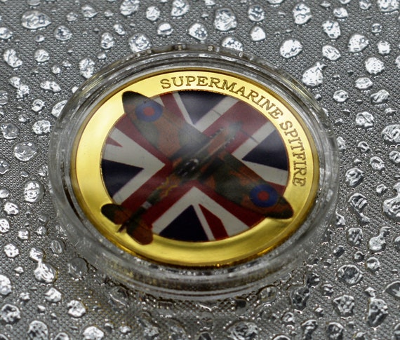 SPITFIRE/BATTLE OF BRITAIN Silver & 24ct Gold Commemorative In Display/Gift Box | UK - Foto 10