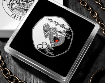 On Your 8th BRONZE WEDDING ANNIVERSARY Commemorative Coin. Gem. Gift Case. Silver. 8 Years of Marriage. Gift/Present for Couple Husband/Wife
