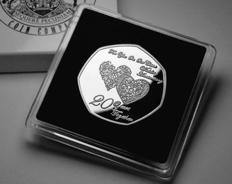 For You On Our 20th CHINA WEDDING ANNIVERSARY Commemorative in Gift/Presentation Case. Silver. Gift/Present Husband/Wife/Partner. 20 Years