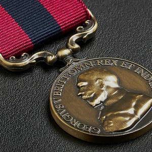 Réplica de tamaño completo de la Medalla por conducta distinguida, George V. Bronce, WW1, MCD, Reproducción/Copia