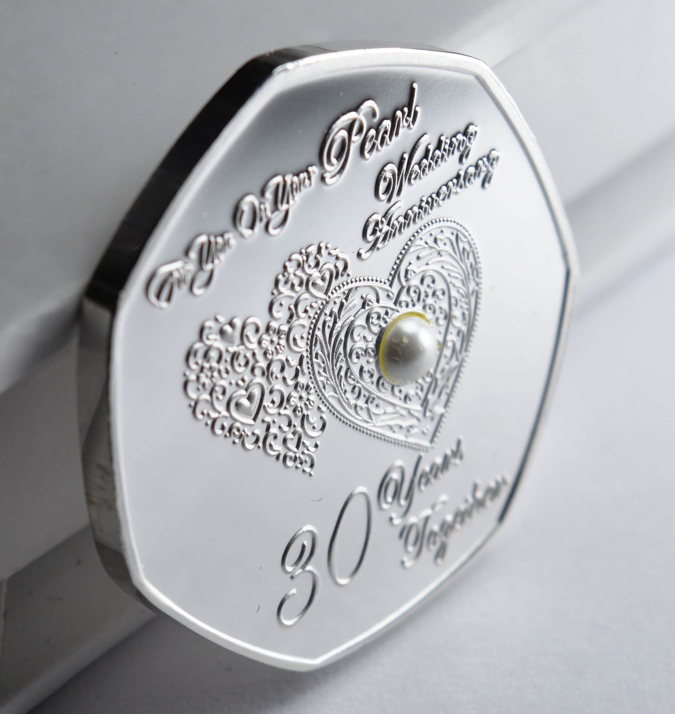 For You On Your 30th PEARL WEDDING ANNIVERSARY .999 Silver Commemorat…