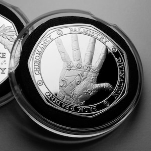 PALMISTRY Silver Commemorative in Capsule. Palm Reading, Divination, Chiromancy. Gift/Present. Fortune/Luck. Embrace Your Destiny. New Age