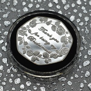 Thank you for Being my Bridesmaid .999 Silver Wedding Day Commemorative in Capsule. Gift/Present/Favour Thank You.