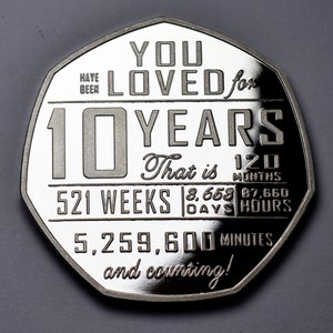 10th Birthday Silver Commemorative. Gift/Present Congratulations/Party/Celebration/Ideas Celebrating 10 Years Son/Daughter/Grandson image 2