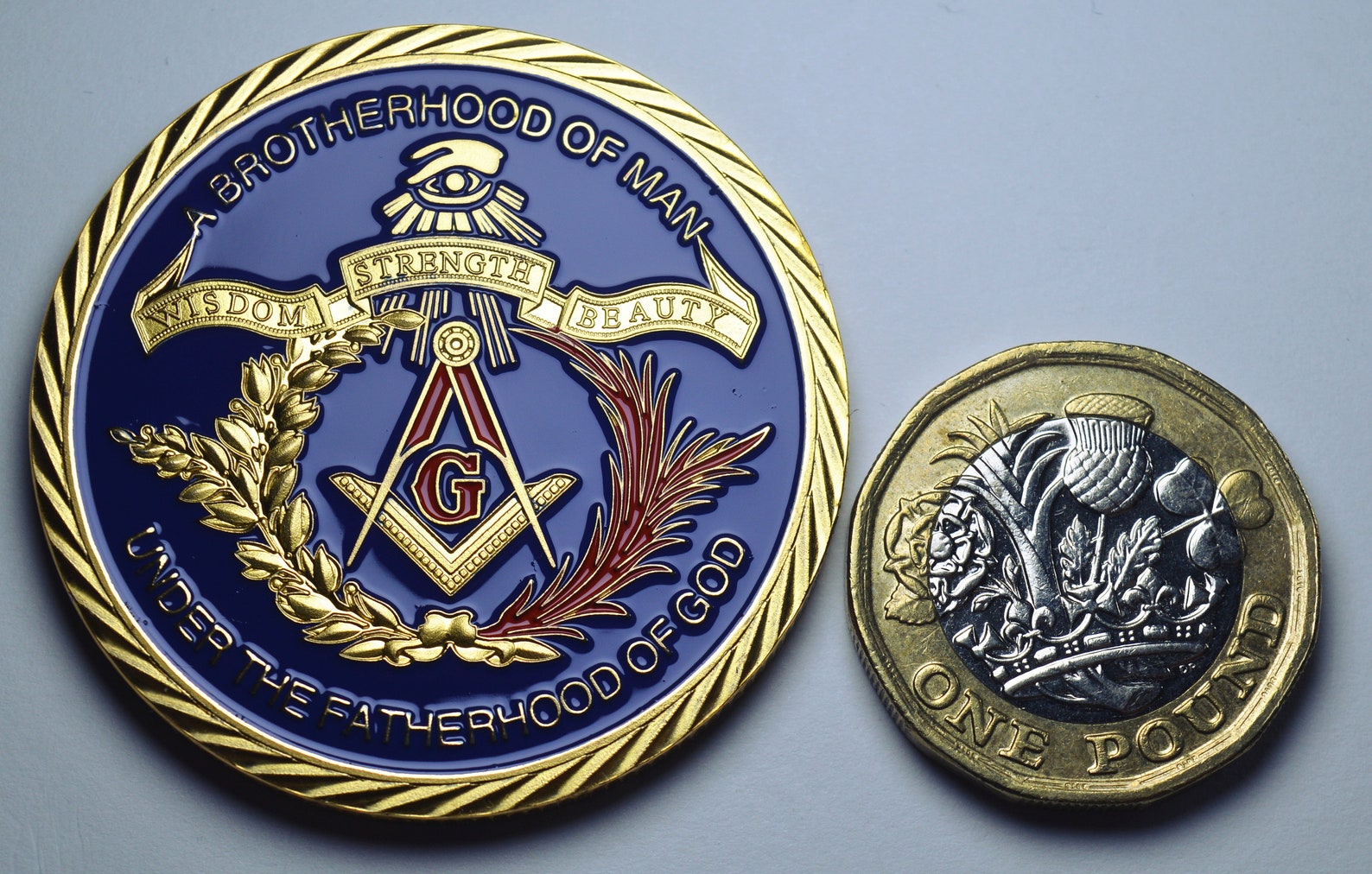 MASONIC Commemorative/challenge Coin in Capsule. 24ct Gold Etsy UK