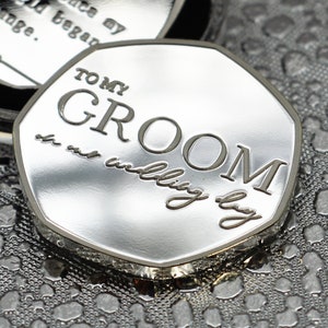 To My Groom on our Wedding Day Commemorative. Gift/Present/Favour Groom/Husband/Marriage