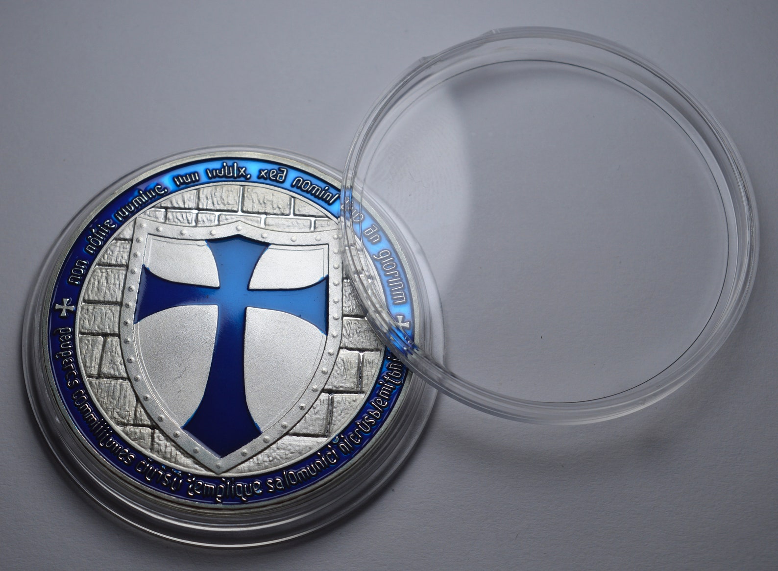 MASONIC MASON FRATERNAL ORDER OF THE FREEMASON ENGRAVABLE 1.75" CHALLENGE COIN E - Foto 11