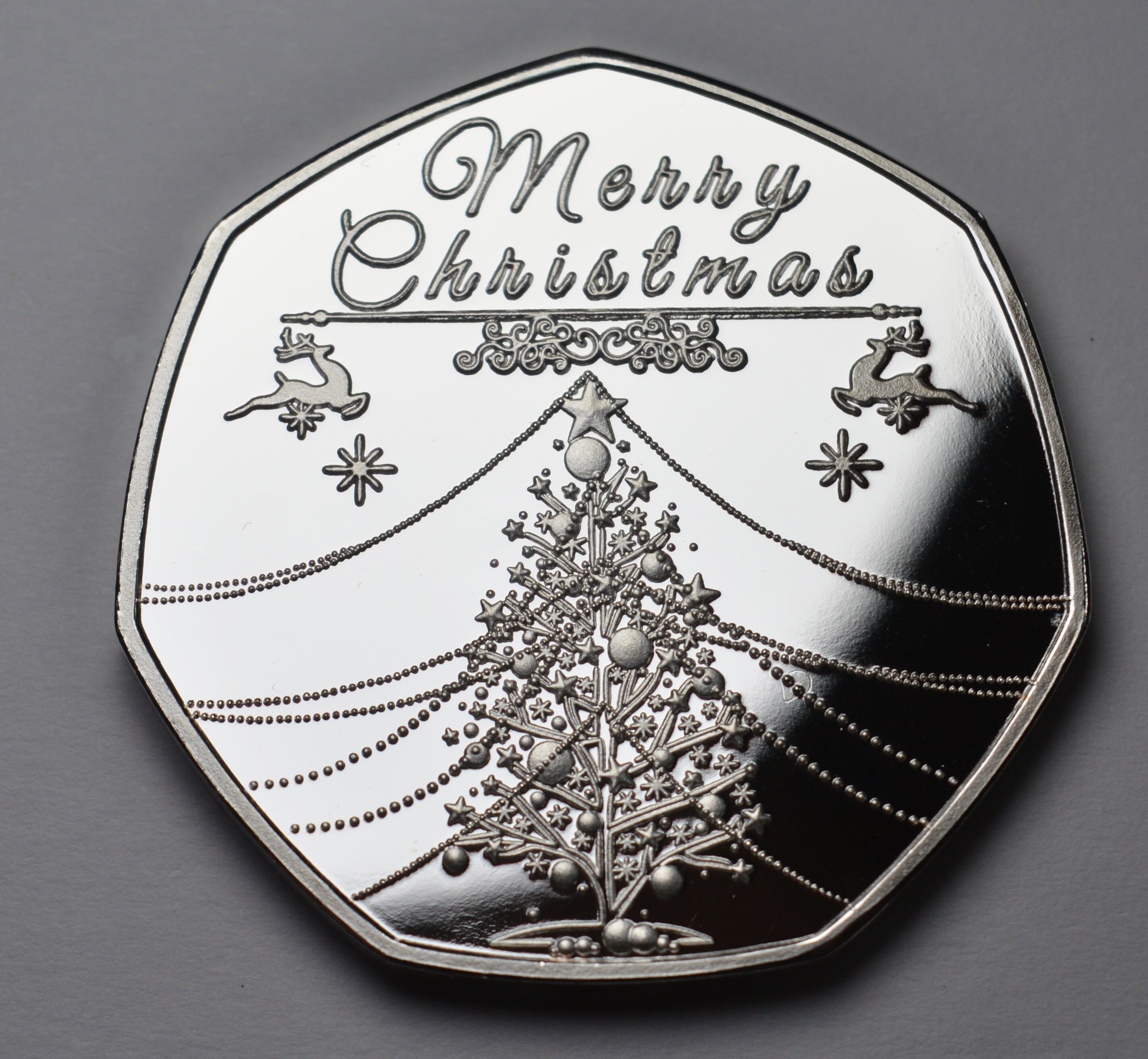 Pair of Boxed MERRY CHRISTMAS Commemoratives in 50p Coin Etsy