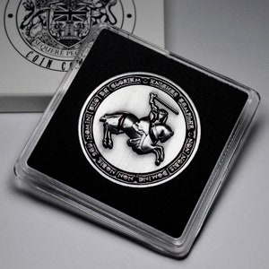 Masonic Knights Templar Antique Nickel Silver Commemorative in Presentation Case. Red Enamel. Freemasonry/Masons/Freemasons Lodge/Order