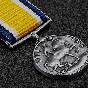 Miniature Replica British War Medal & Long Ribbon. WW1, George V, Imperial Forces, 11cm. Award/Decoration Reproduction/Copy 1919