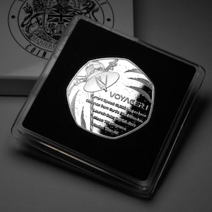 VOYAGER 1 SPACECRAFT Silver Commemorative in Presentation Case. Golden Record. Space/NASA/Interstellar/Probe/Space Exploration. Gift/Present