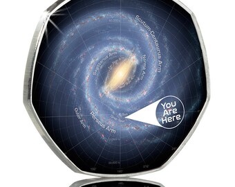 The MILKY WAY Galaxy Full Colour Silver Commemorative in Case