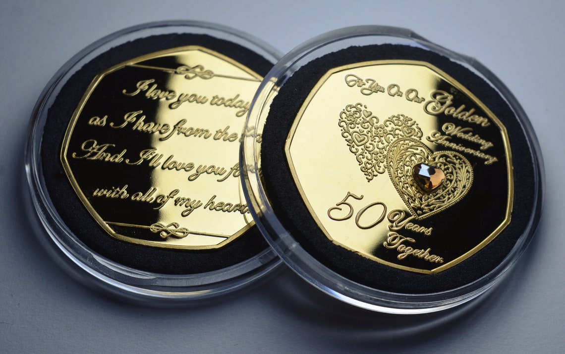 On Our 50th GOLDEN WEDDING ANNIVERSARY Commemorative With Etsy