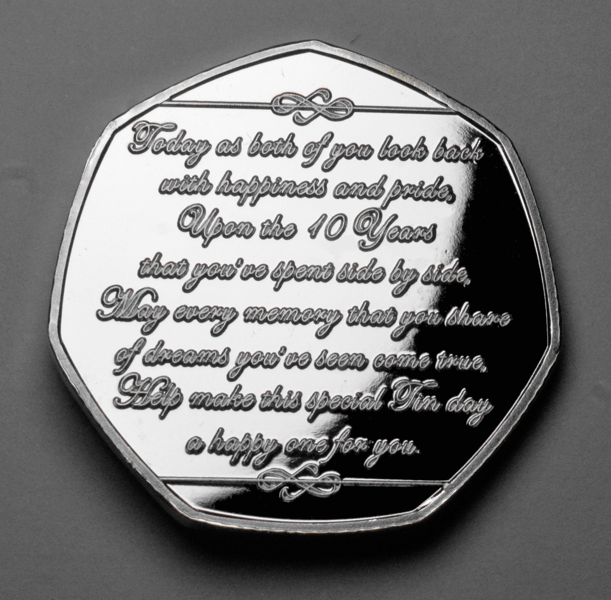 Meridiana Per 10° Anniversario Di Matrimonio - Regalo Personalizzato In Alluminio - Foto 2
