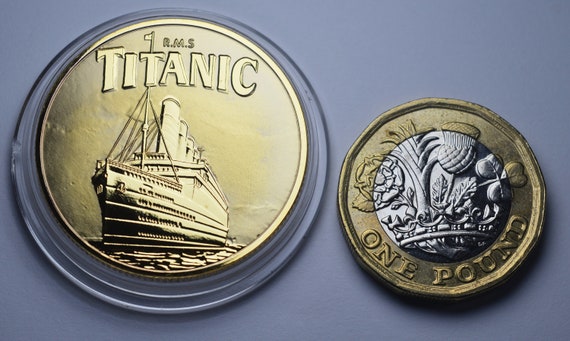 Pair of RMS TITANIC .999 Silver & 24ct Gold Commemoratives in