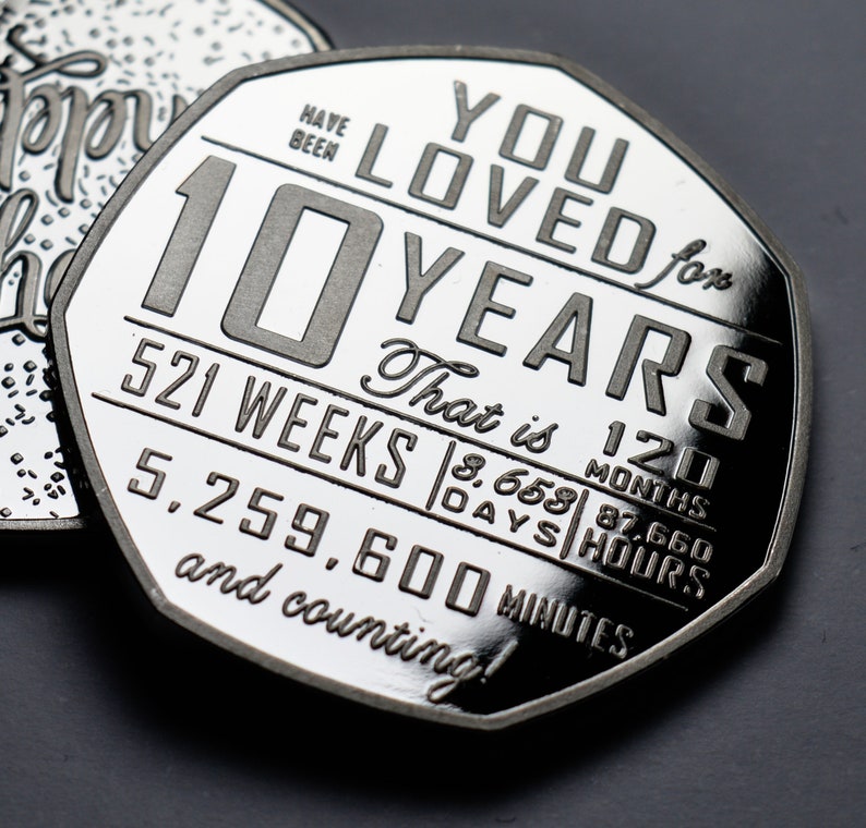 10th Birthday Silver Commemorative. Gift/Present Congratulations/Party/Celebration/Ideas Celebrating 10 Years Son/Daughter/Grandson image 6