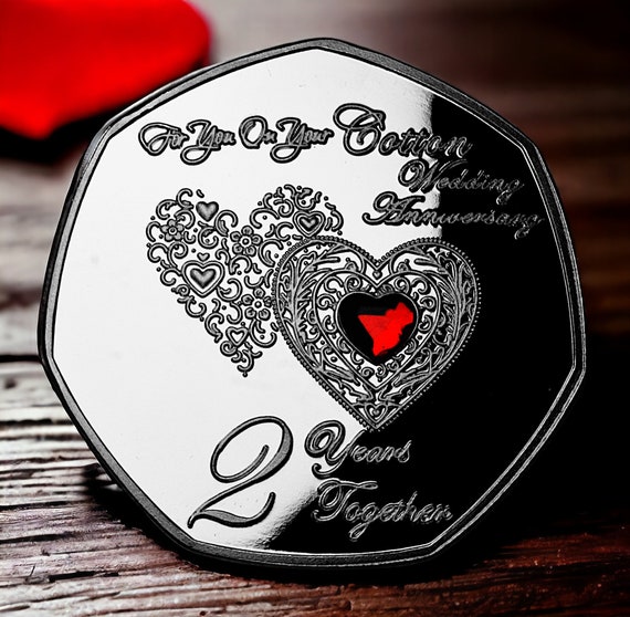 YOUR Second 'COTTON' Wedding Anniversary Silver Commemorative Coin