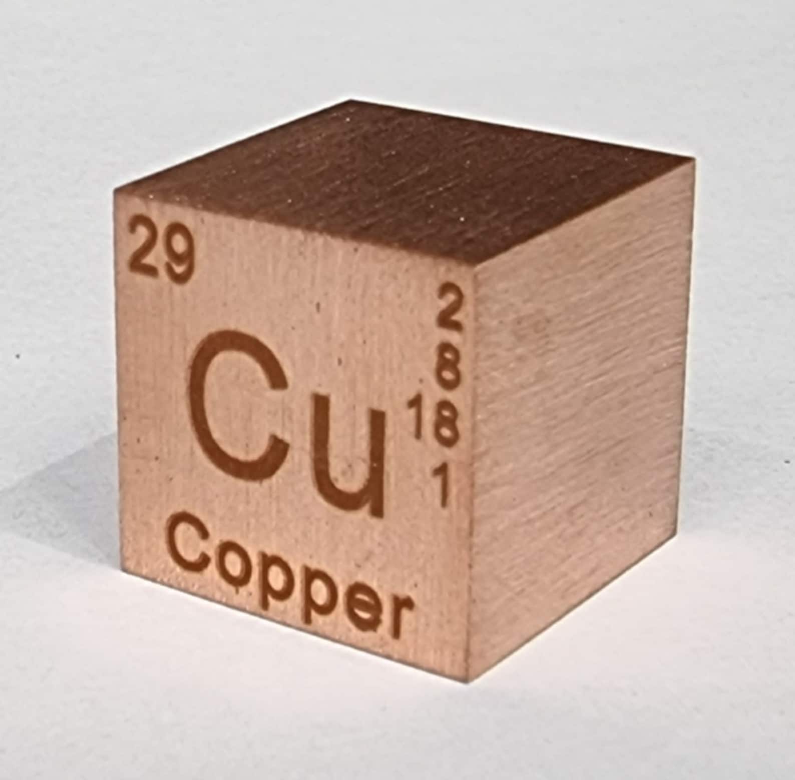 9995 Fine/pure COPPER Element Solid Block/cube. 36g 16mm. Investment ...