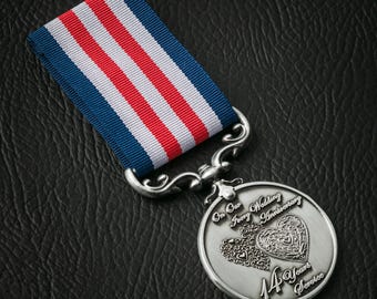 On OUR 14th IVORY Wedding Anniversary Medal - Distinguished Service and Bravery in the Field. Gift/Present Husband/Wife 14 Years. Silver.