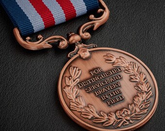 15th Crystal Wedding Anniversary Bravery/Service Medal – Silver, Gift For Wife
