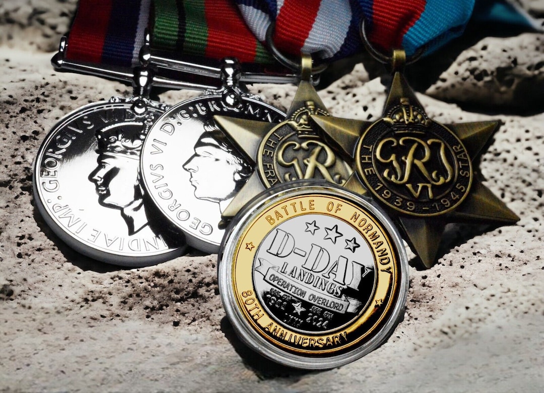 DDAY LANDINGS 80th Anniversary Dual Metal Commemorative and WW2