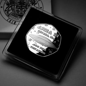Extremely Rare .999 &#39;TRITANIUM&#39; Alien Coin/Artefact in Gift Case. Area 51. UFO/Spacecraft