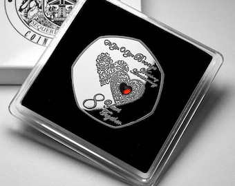 On Your 8th BRONZE WEDDING ANNIVERSARY Commemorative Coin. Gem. Gift Case. Silver. Gift/Present for Couple Husband/Wife 8 Years of Marriage