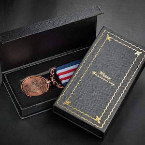 Our 15th Crystal Wedding Anniversary Medal in Presentation Case. Long Service and Bravery in the Field. Gift/Present Husband/Wife. Bronze