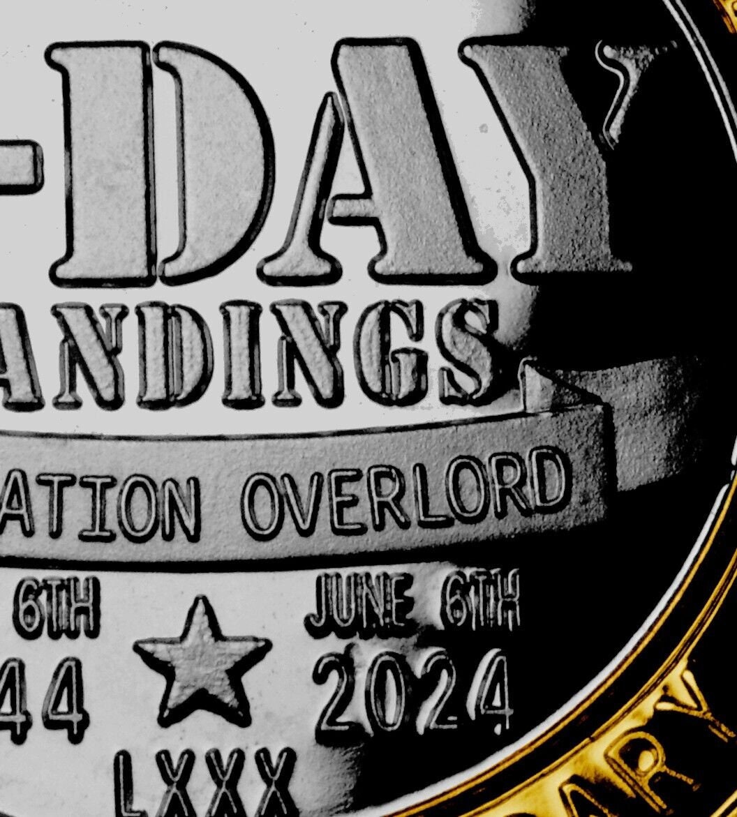 Pièce Commémorative D-Day 80th – Challenge Coin Collection, Cadeau Historique