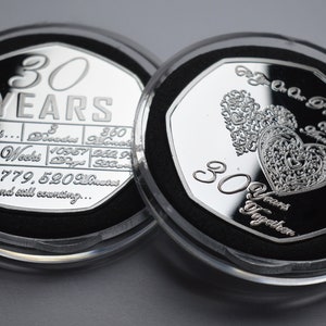 Per te nel nostro 30° ANNIVERSARIO DI NOZZE DELLE PERLE Commemorativo in capsula. Regalo/Regalo Marito/Moglie. 30 anni insieme. Amore/Festa