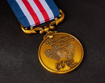 Goldene Hochzeitsmedaille Für 50. Jahrestag – In Präsentationsbox, Ein Besonderes Geschenk