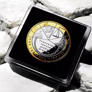 Marcus Aurelius Stoic/Stoicism Dual Metal Silver & 24ct Gold Commemorative Coin. Gift/Presentation Case. Token/Memento Gift/Present