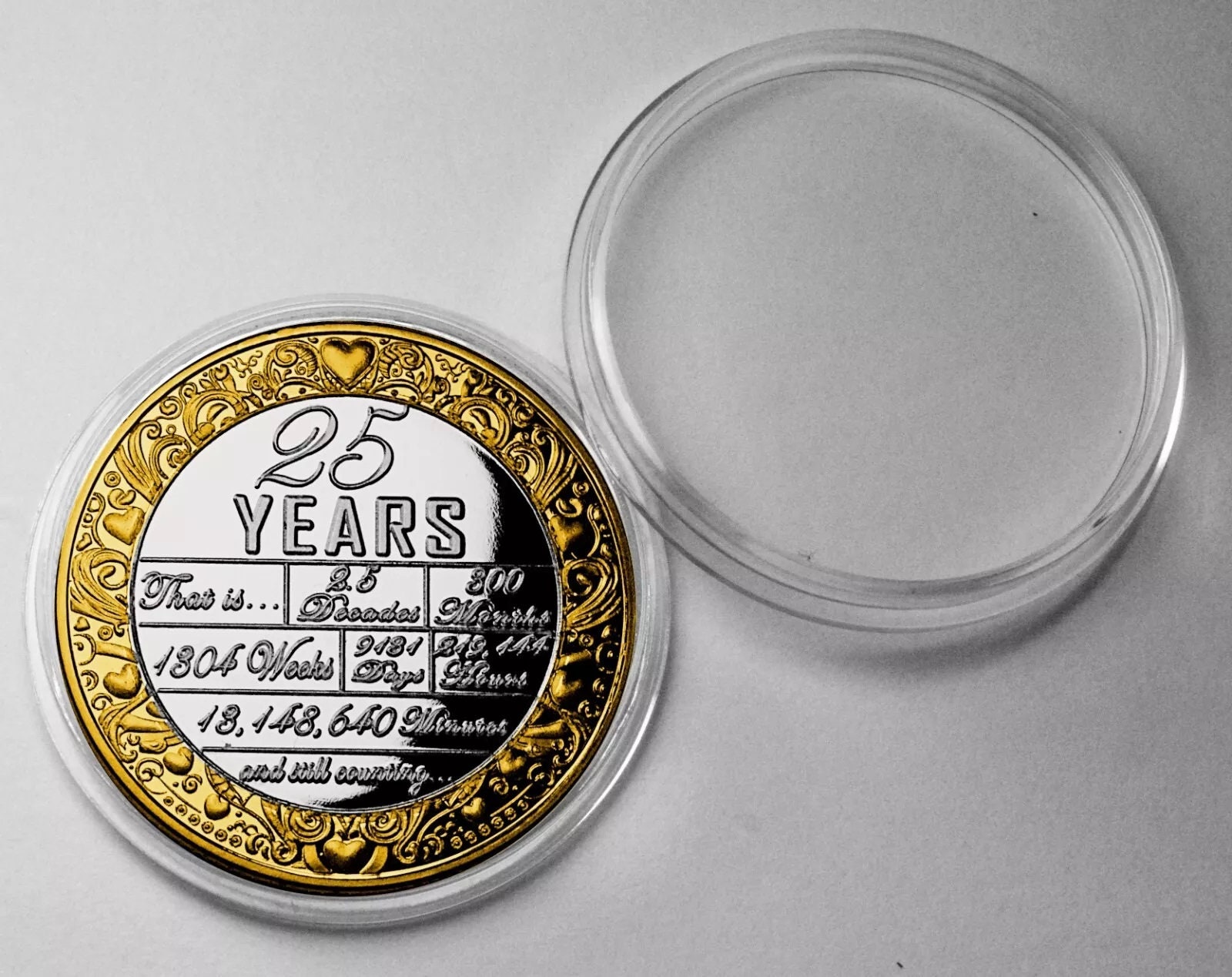 Silberhochzeit Geschenk - Elegante Urkunde Für 25. Hochzeitstag In Samtbox