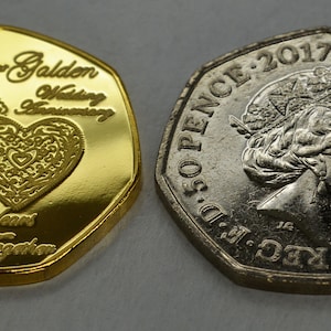 50th GOLDEN WEDDING ANNIVERSARY 24ct Gold Commemorative in Presentation/Display/Gift Box/Case and Capsule. Gift/Present 50 Years Together image 8