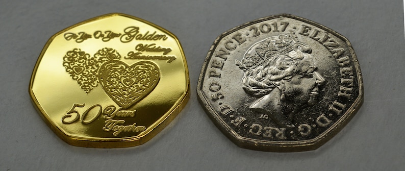 50th GOLDEN WEDDING ANNIVERSARY 24ct Gold Commemorative in Presentation/Display/Gift Box/Case and Capsule. Gift/Present 50 Years Together image 8