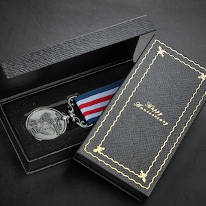 Our 10th (Tin) Wedding Anniversary Medal in Case - Long Service and Bravery in the Field. Gift/Present Husband/Wife 10 Years. Silver