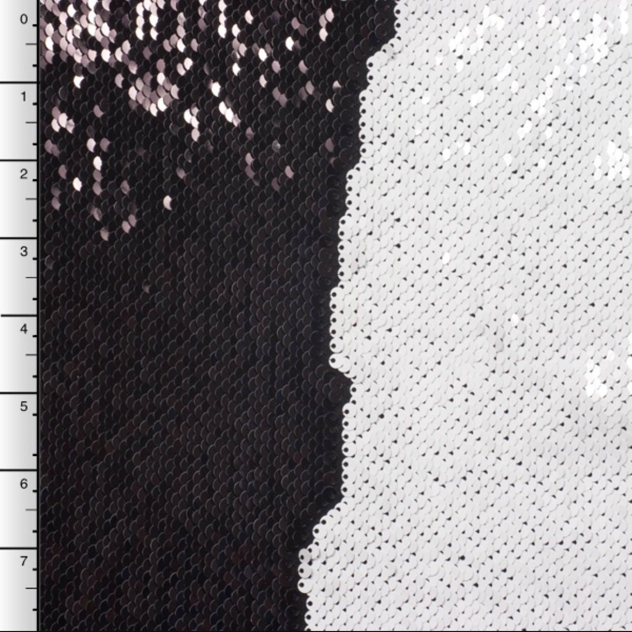 Reversible Sequin Mermaid Reversible Sequin Shiny Black/shiny White on One Way Stretch ...