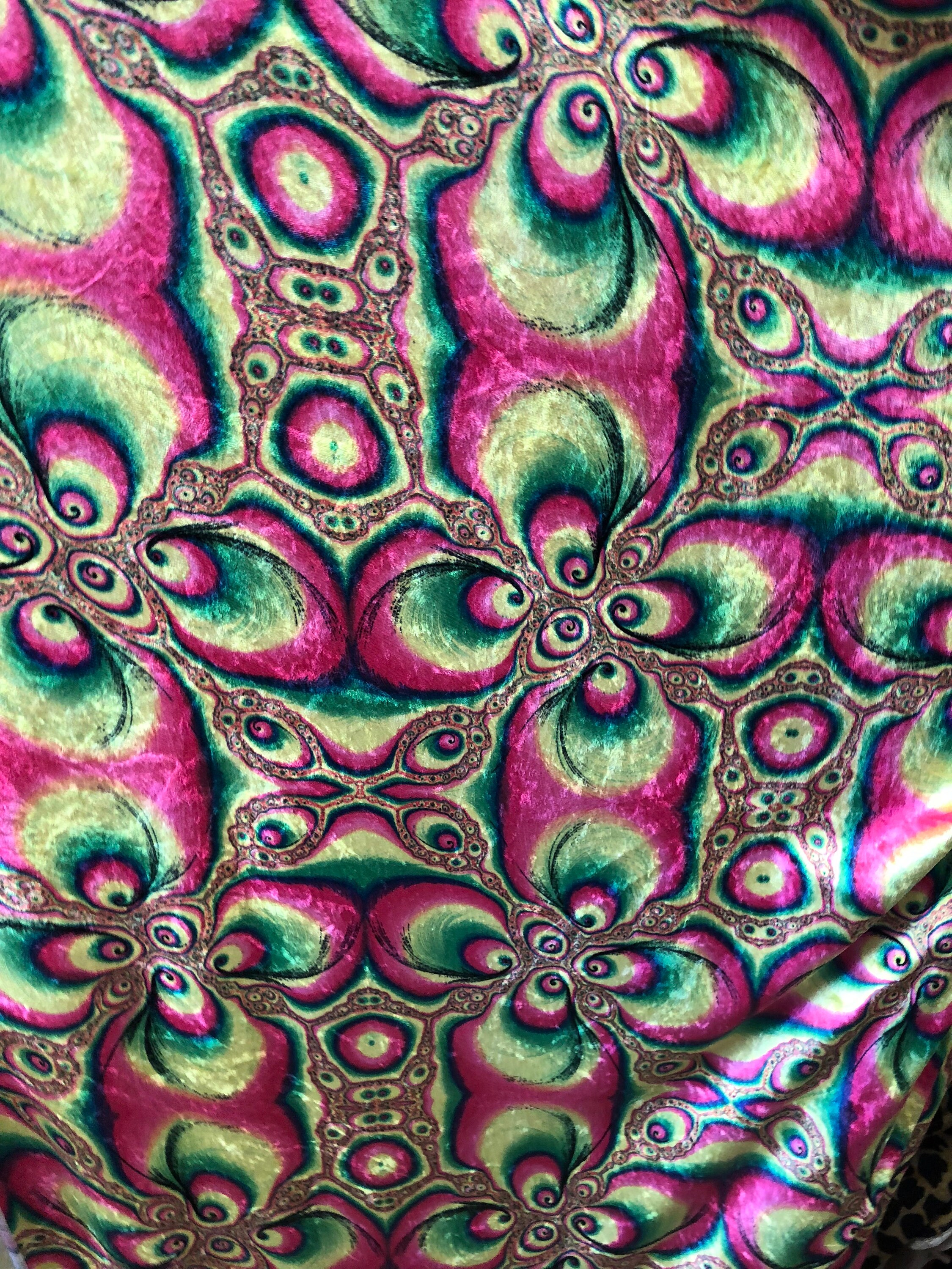 New tie dye on 4 way stretch crush poly velvet fabric Etsy