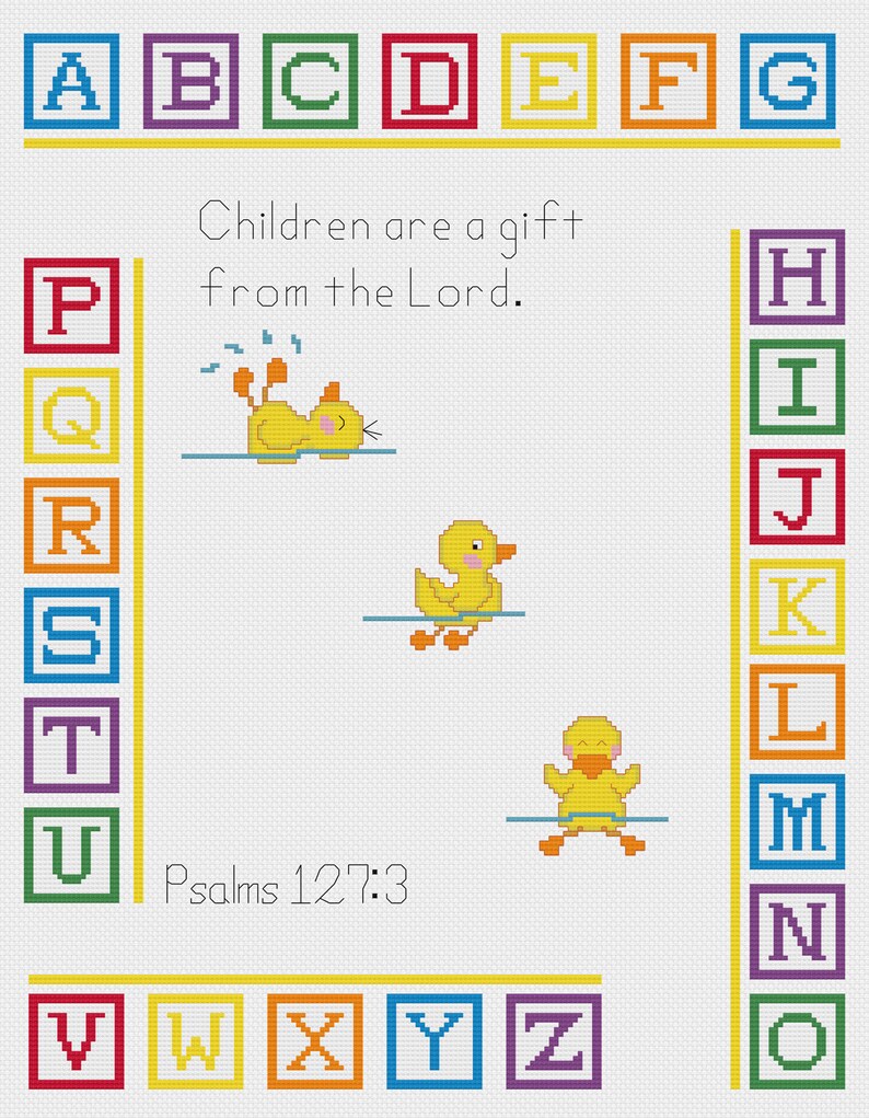 Cross Stitch Pattern Baby Sampler - Etsy