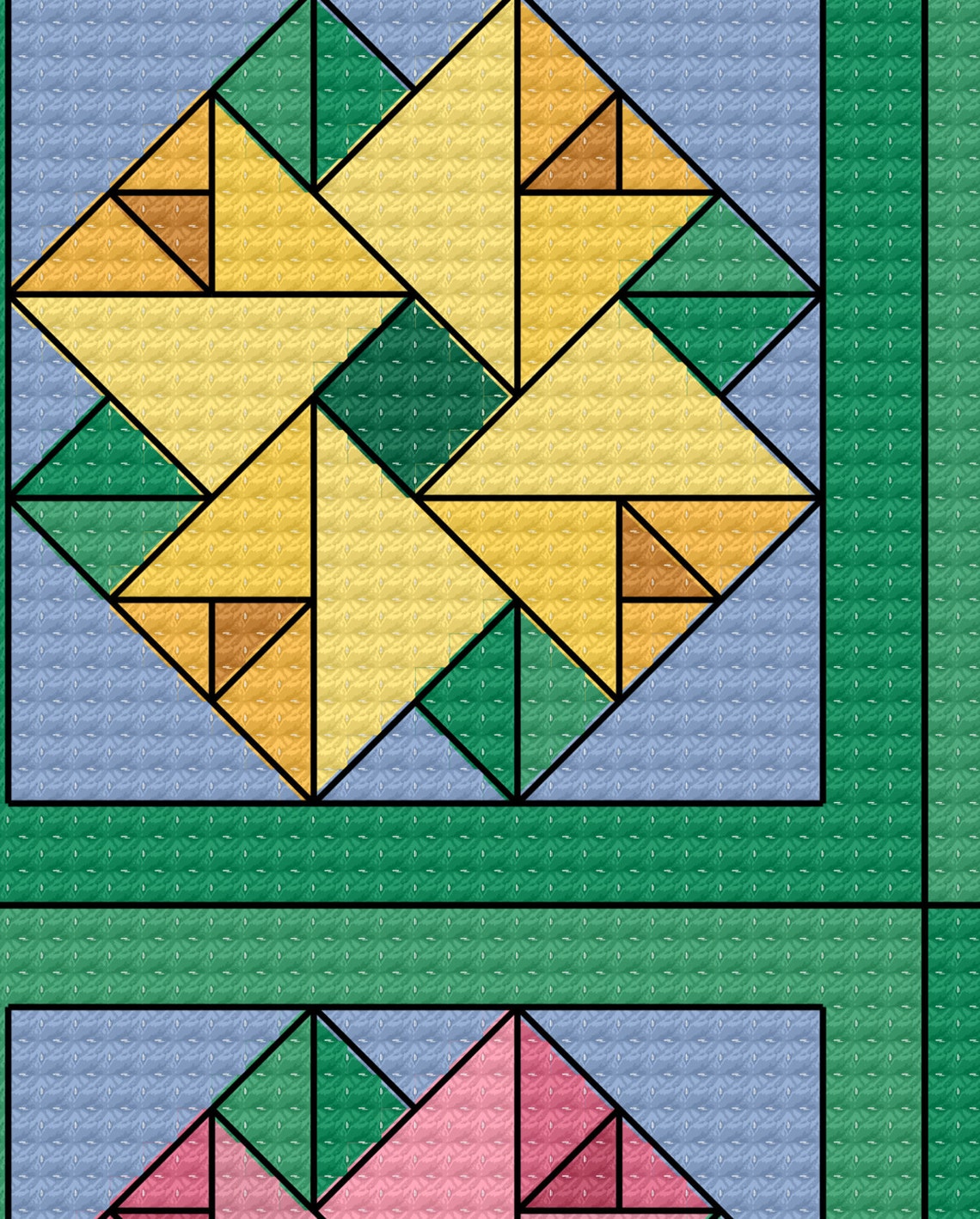 Cross Stitch Pattern Quilt Block Double Aster Etsy