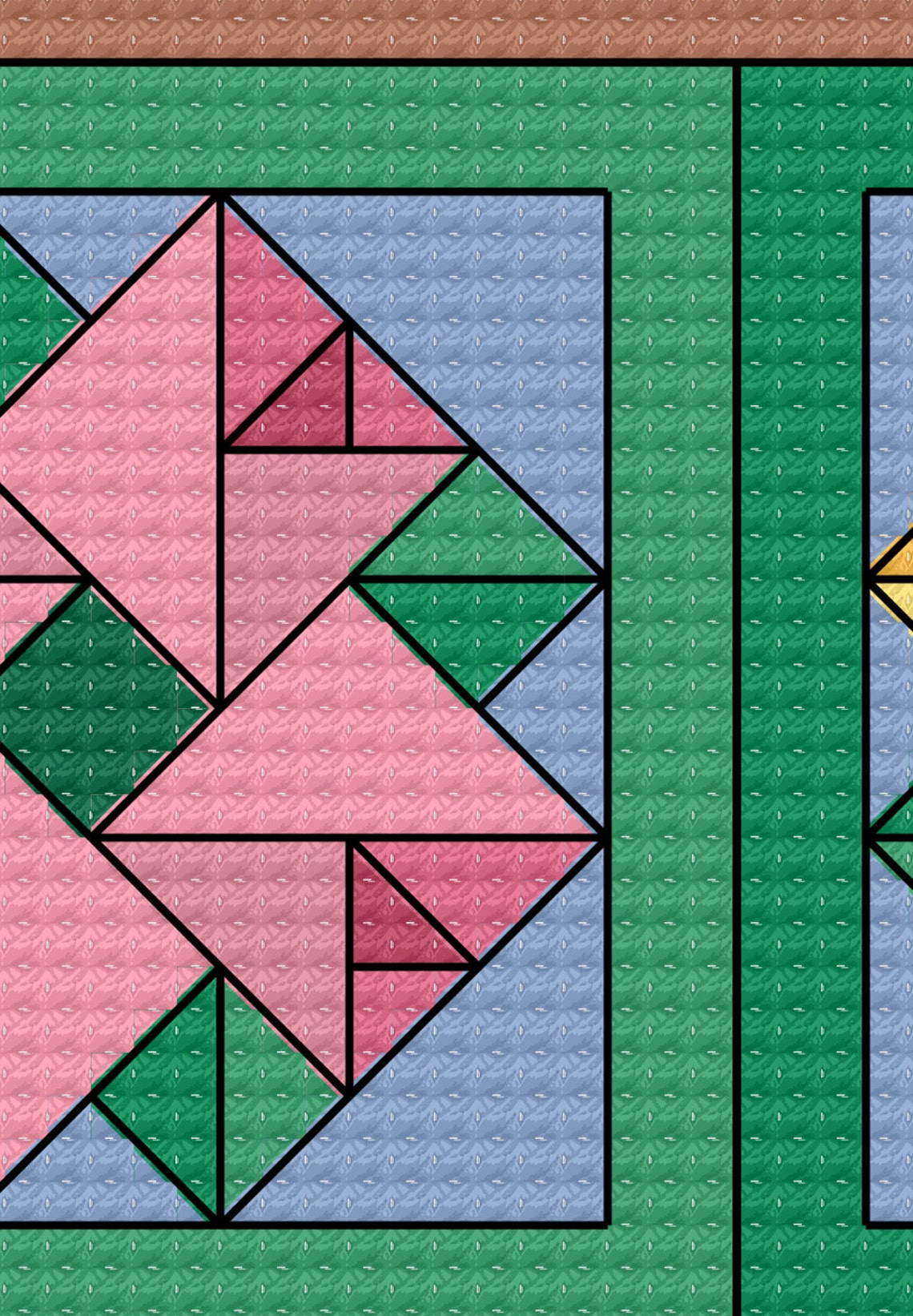 Cross Stitch Pattern Quilt Block Double Aster Etsy