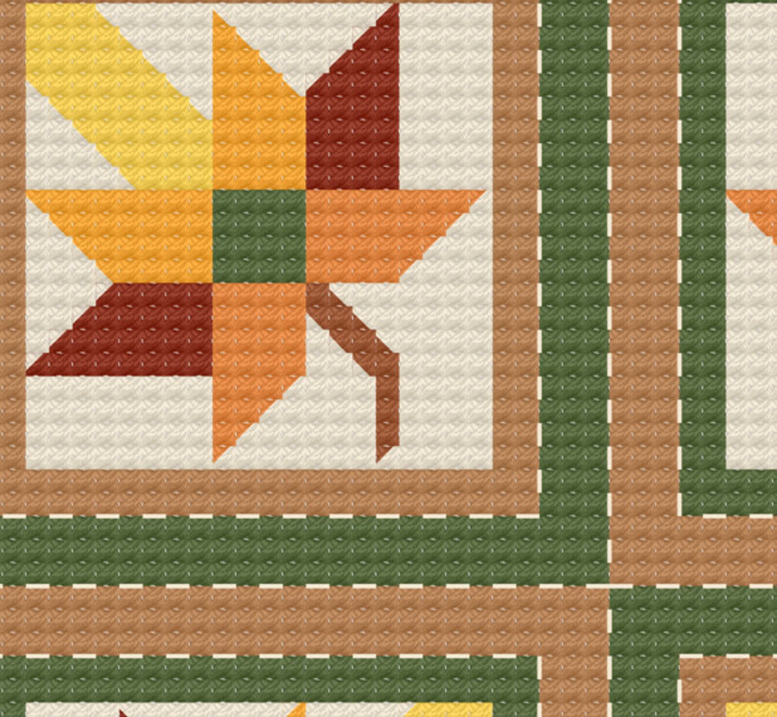 Cross Stitch Pattern Quilt Block Maple Leaf autumn Etsy