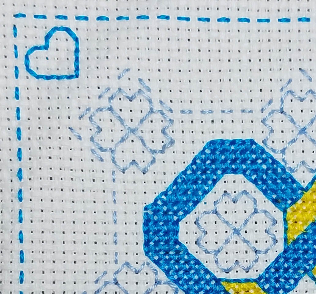 Cross Stitch Pattern Quilt Block Double Wedding Ring Etsy