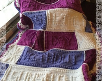 CROCHET PATTERN A day without crocheting bobble stitch blanket