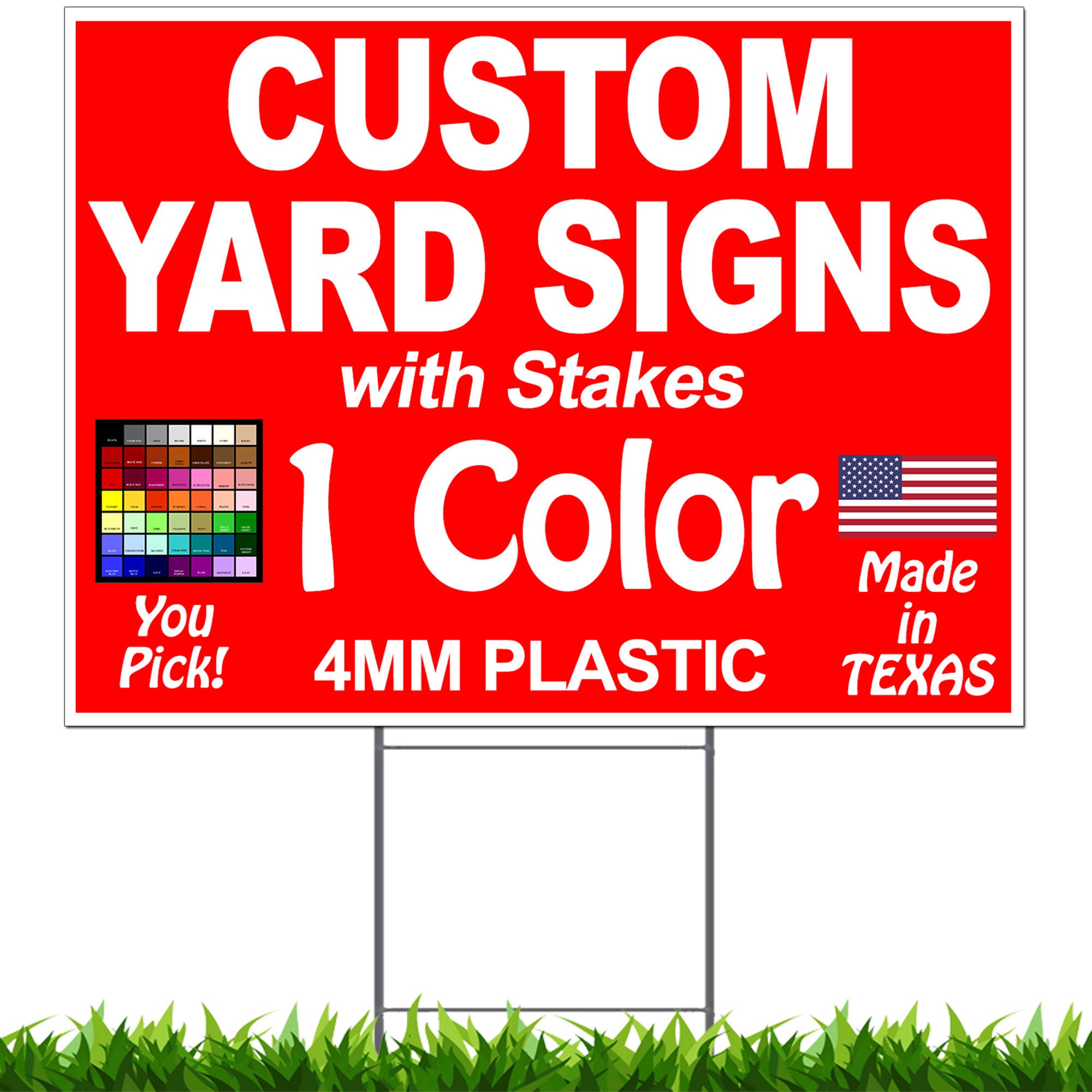 Pack of Custom Yard Signs 24x18 with Metal Stakes Etsy