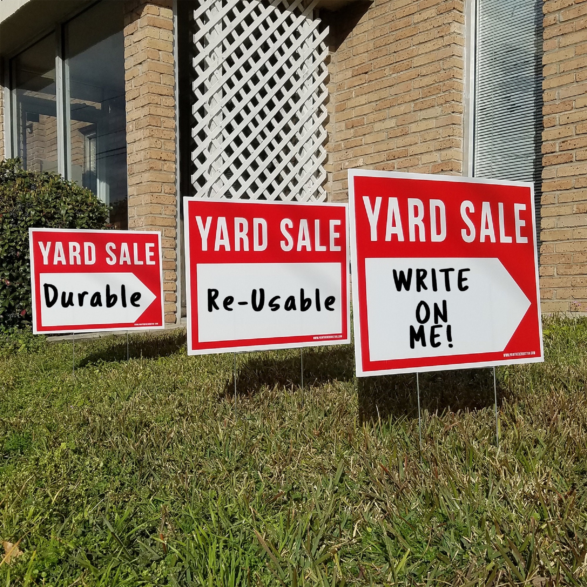24x18 Yard Sale Lawn Signs Kit Front & Back Etsy